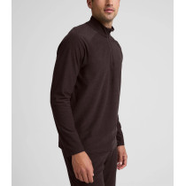 Men's long sleeve quarter zip sweatshirts with side pockets polo neck slim fit pullover
