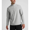 Men's long sleeve quarter zip sweatshirts with side pockets polo neck slim fit pullover