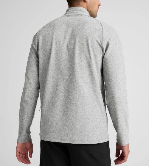 Men's long sleeve quarter zip sweatshirts with side pockets polo neck slim fit pullover