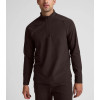 Men's long sleeve quarter zip sweatshirts with side pockets polo neck slim fit pullover