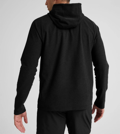 Men's long sleeve hooded sports tees light weight stretchy training hoodies