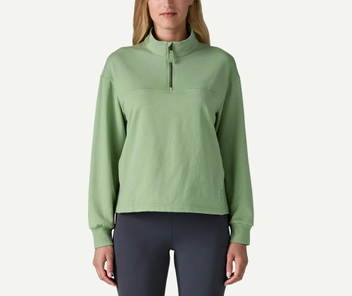 Classic french terry athleisure sweatshirts women's drop shoulder pullover