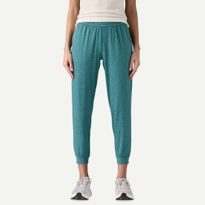 Women's elastic waist slim fit joggers with side pockets ankle length running sweatpants