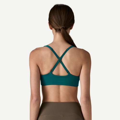 Women's key hole light support sports bra with adjustable straps