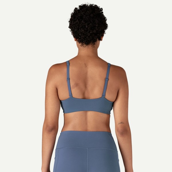 Women's key hole light support sports running yoga bra with adjustable straps