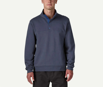 Men's stand collar cotton sweatshirts quarter zip regular fit pullovers