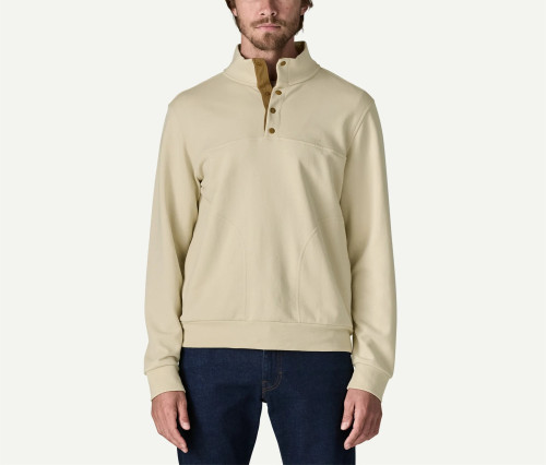 Men's stand collar cotton sweatshirts quarter zip regular fit pullovers