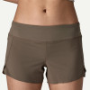 Women's mid rise light weight running shorts with back pockets