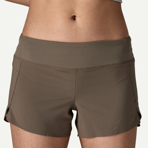 Women's mid rise light weight running shorts with back pockets