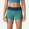 Women's mid rise light weight running shorts with back pockets