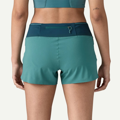Women's mid rise light weight running shorts with back pockets