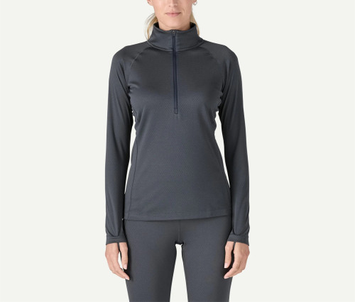 Women's Mid weight Long sleeve slim fit half zipper training t shirts