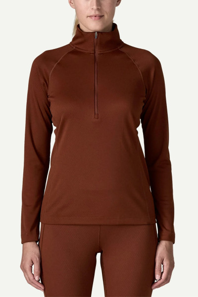 Women's Mid weight Long sleeve slim fit half zipper training t shirts