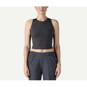 Women's back cross reversible tank high neck full coverage sleeveless crop top