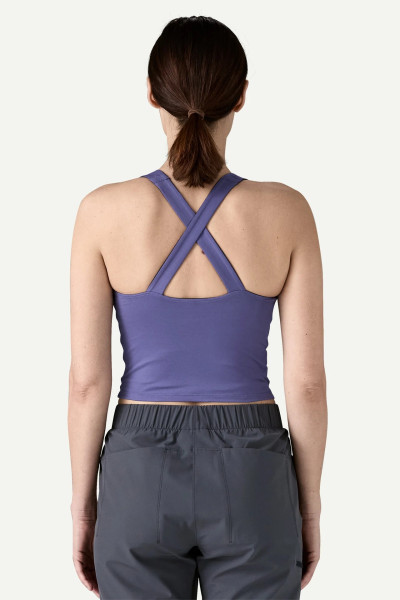 Women's back cross reversible tank high neck full coverage sleeveless crop top