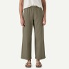 Women's classic fit cotton blend wide leg pants with side pockets