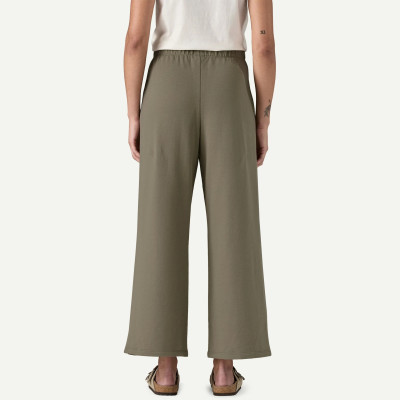 Women's classic fit cotton blend wide leg pants with side pockets