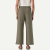 Women's classic fit cotton blend wide leg pants with side pockets