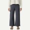 Women's classic fit cotton blend wide leg pants with side pockets