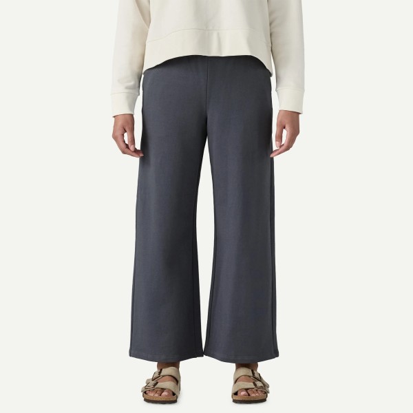 Women's classic fit cotton blend wide leg pants with side pockets