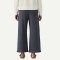 Women's classic fit cotton blend wide leg pants with side pockets