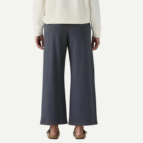 Women's classic fit cotton blend wide leg pants with side pockets