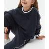 Girls crew neck piped sweatshirts oversized long sleeve pullovers
