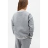 Girls crew neck piped sweatshirts oversized long sleeve pullovers