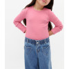 Girls long sleeve basic tee crew neck ribbed t shirts