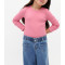 Girls long sleeve basic tee crew neck ribbed t shirts