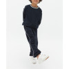 Girls piped sweatpants with pockets relaxed fit cotton fleece running joggers