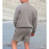 Men's crew neck oversized sweatshirts drop shoulder cotton jumpers