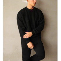 Men's crew neck oversized sweatshirts drop shoulder cotton jumpers