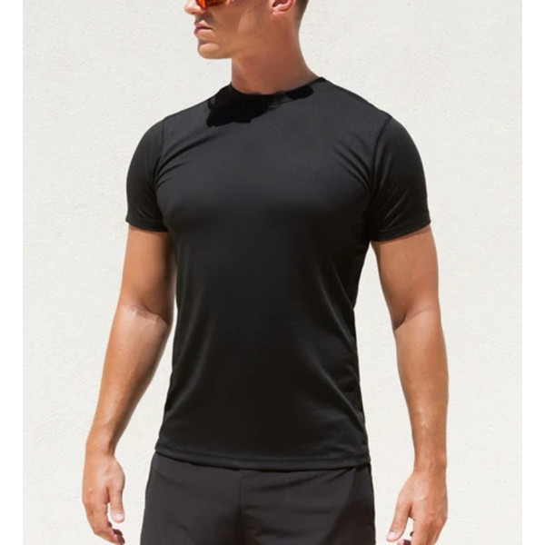 Men's light weight short sleeve slim fit t shirts breathable gym tees