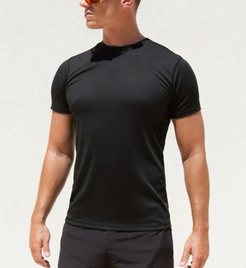 Men's light weight short sleeve slim fit t shirts breathable gym tees
