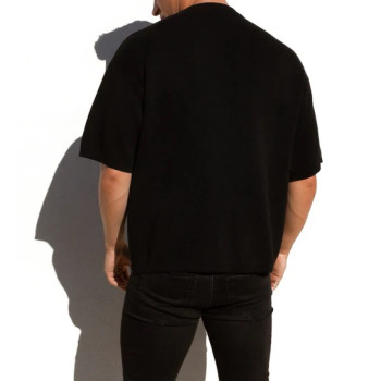Men's 100%cotton oversized t shirts crew neck short sleeve tees