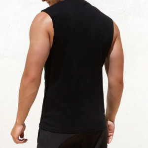 Crew neck musle tank for men slim fit sleeveless cotton top