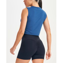 Women's light weight crew neck sleeveless crop top full back breathable tank top