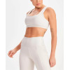 Women's square neck wide strap supportive sports bra with open back