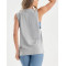 Women's crew neck relaxed fit hip length tanks light weight sleeveless gym top