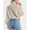 Women's full zipper light weight jackets with adjustable hem oversized sun protect jackets