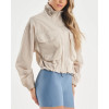 Women's full zipper light weight jackets with adjustable hem oversized sun protect jackets