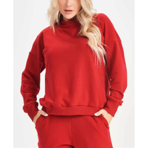 Women's crew neck relaxed fit sweatshirts drop shoulder pullovers