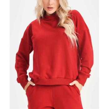 Women's crew neck relaxed fit sweatshirts drop shoulder pullovers