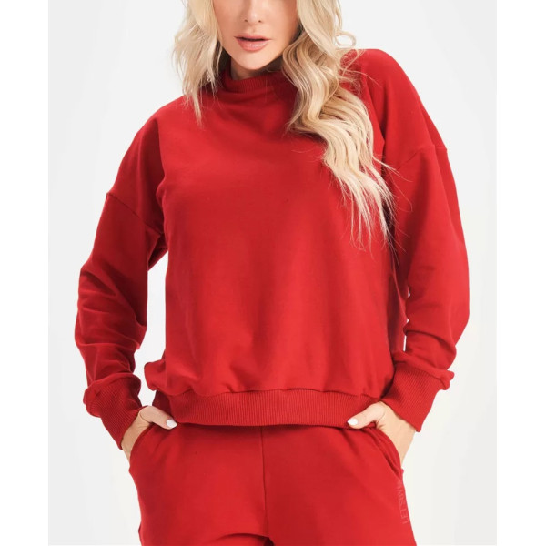 Women's crew neck relaxed fit sweatshirts drop shoulder pullovers