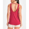 Women's light weight scoop neck tank top sleeveless open back t shirts