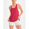 Women's light weight scoop neck tank top sleeveless open back t shirts