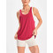 Women's light weight scoop neck tank top sleeveless open back t shirts