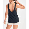 Women's light weight scoop neck tank top sleeveless open back t shirts