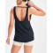 Women's light weight scoop neck tank top sleeveless open back t shirts